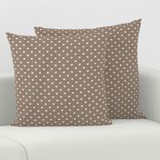 Mocha Brown Polka Dot Hearts