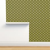 Olive Green Polka Dot Hearts