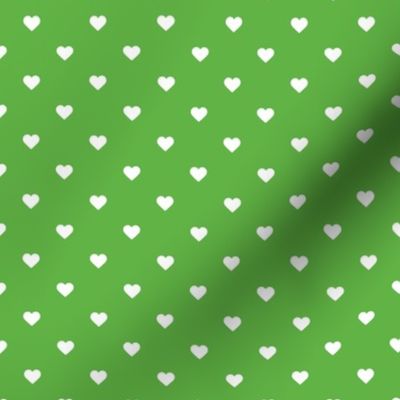 Kelly Green Polka Dot Hearts