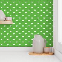 Kelly Green Polka Dot Hearts