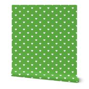 Kelly Green Polka Dot Hearts