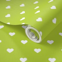 Apple Green Polka Dot Hearts