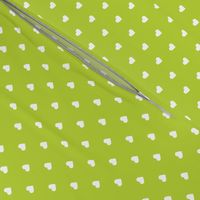 Apple Green Polka Dot Hearts