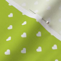 Apple Green Polka Dot Hearts