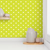 Lime Green Polka Dot Hearts