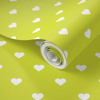 Lime Green Polka Dot Hearts