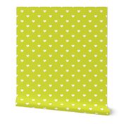 Lime Green Polka Dot Hearts