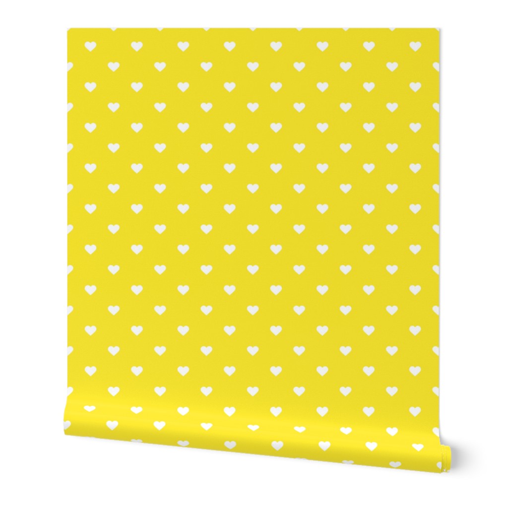 Yellow Polka Dot Hearts