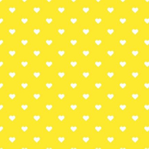 Yellow Polka Dot Hearts