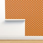 Burnt Orange Polka Dot Hearts