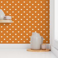 Burnt Orange Polka Dot Hearts