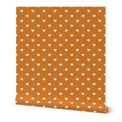 Burnt Orange Polka Dot Hearts