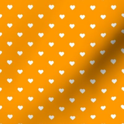 Orange Polka Dot Hearts