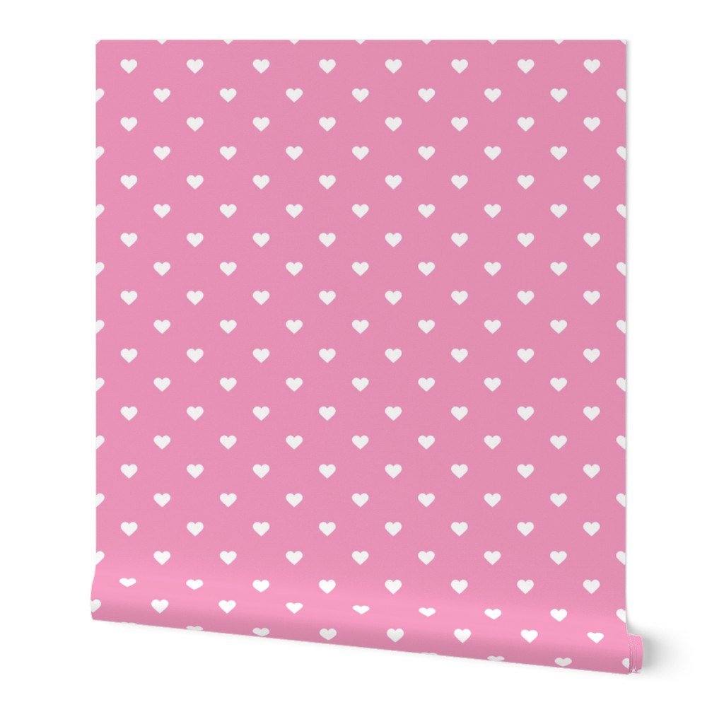 Bubblegum Pink Polka Dot Hearts