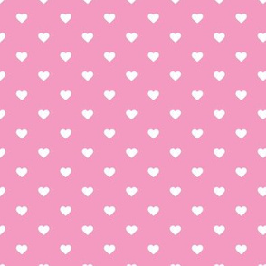 Bubblegum Pink Polka Dot Hearts