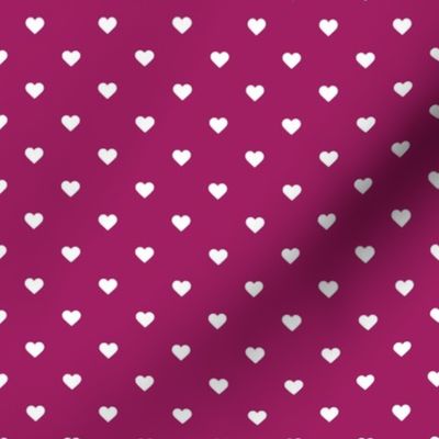 Berry Purple Polka Dot Hearts