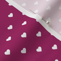 Berry Purple Polka Dot Hearts