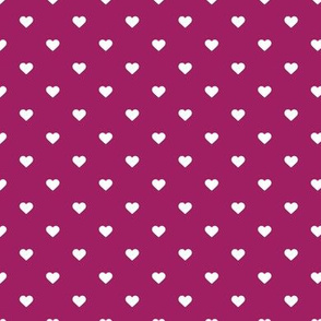 Berry Purple Polka Dot Hearts