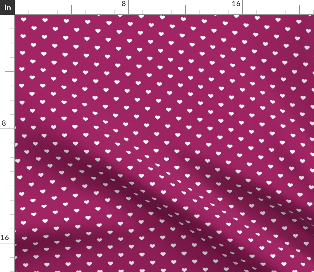 Berry Purple Polka Dot Hearts