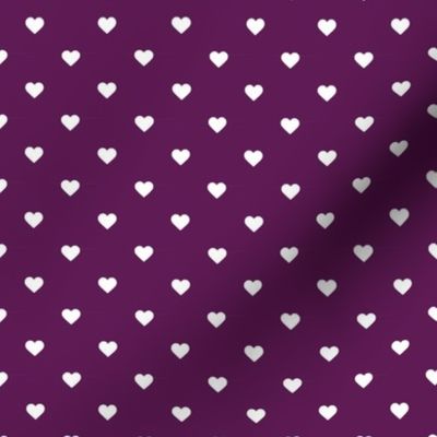 Plum Purple Polka Dot Hearts