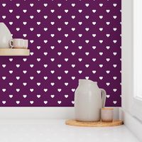 Plum Purple Polka Dot Hearts