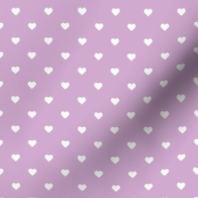 Lilac Purple Polka Dot Hearts