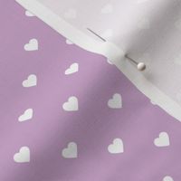 Lilac Purple Polka Dot Hearts