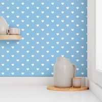 Sky Blue Polka Dot Hearts