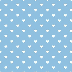 Sky Blue Polka Dot Hearts