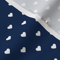 Navy Blue Polka Dot Hearts