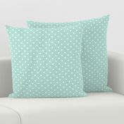 Mint Polka Dot Hearts