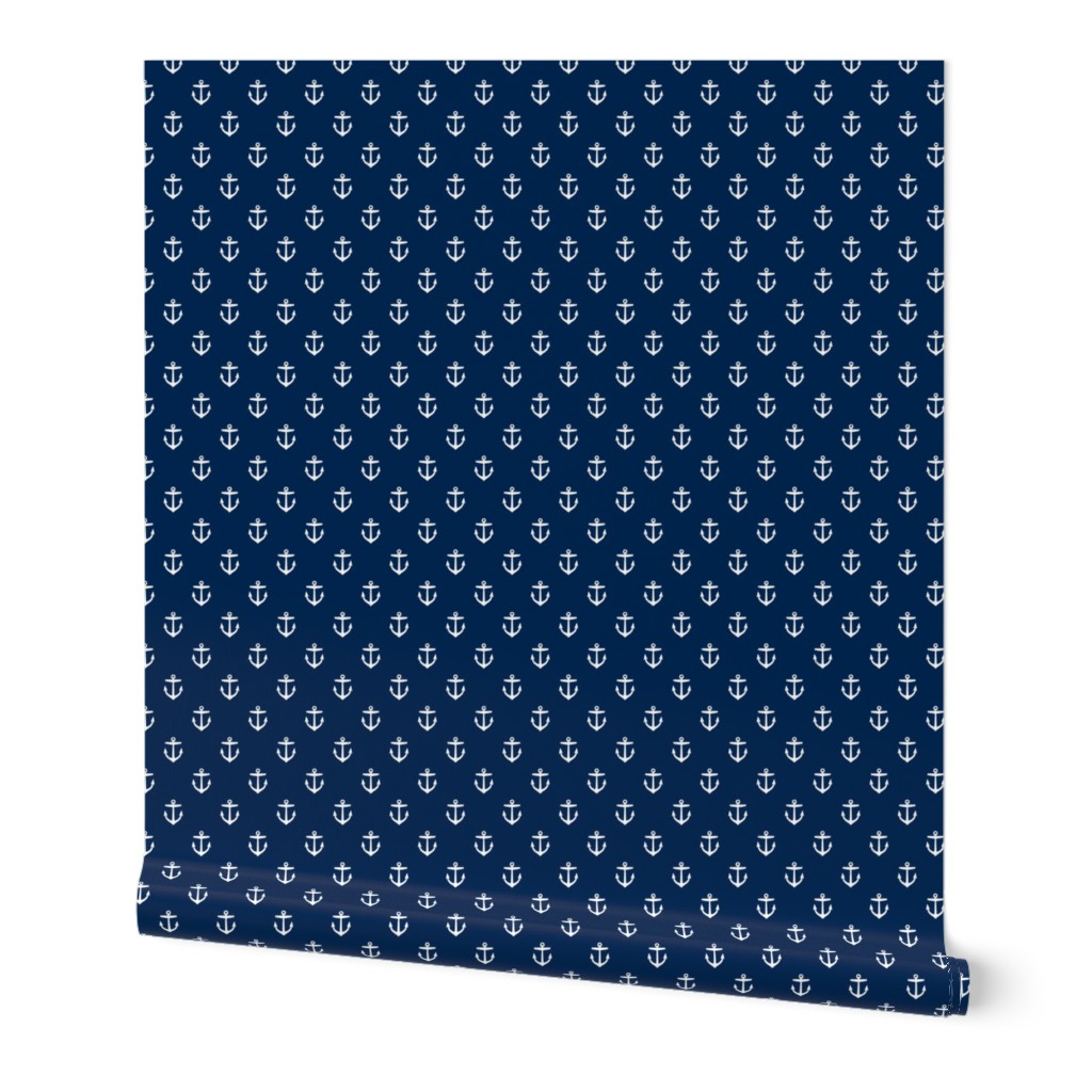 Navy Blue Anchors