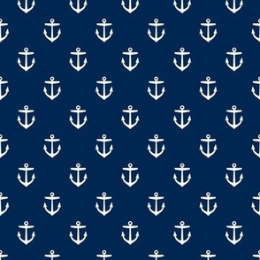 Navy Blue Anchors