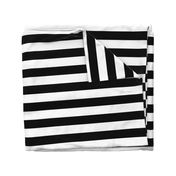 Black and White Wide Stripes