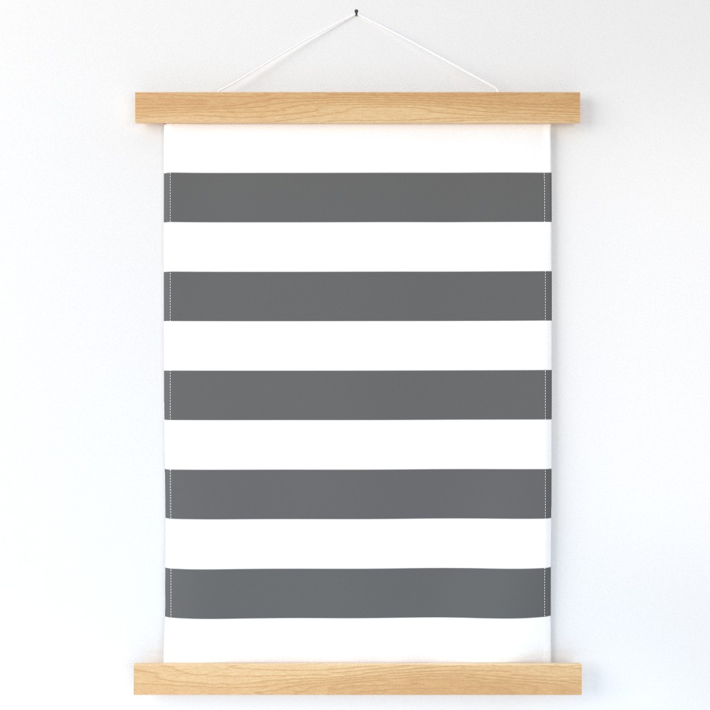 Charcoal Gray Wide Stripes