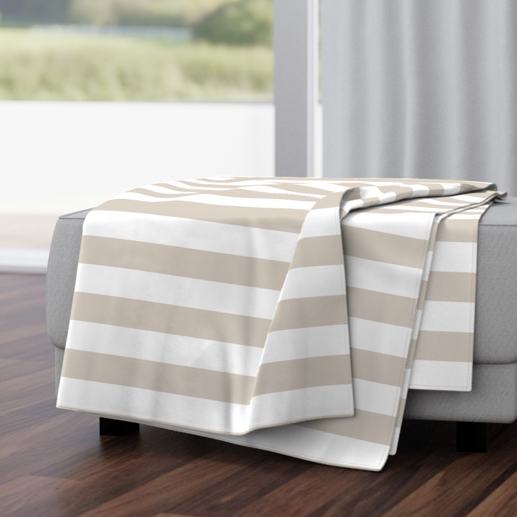 Linen Beige Wide Stripes