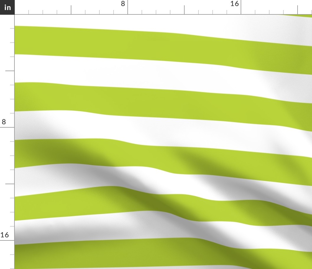 Apple Green Wide Stripes