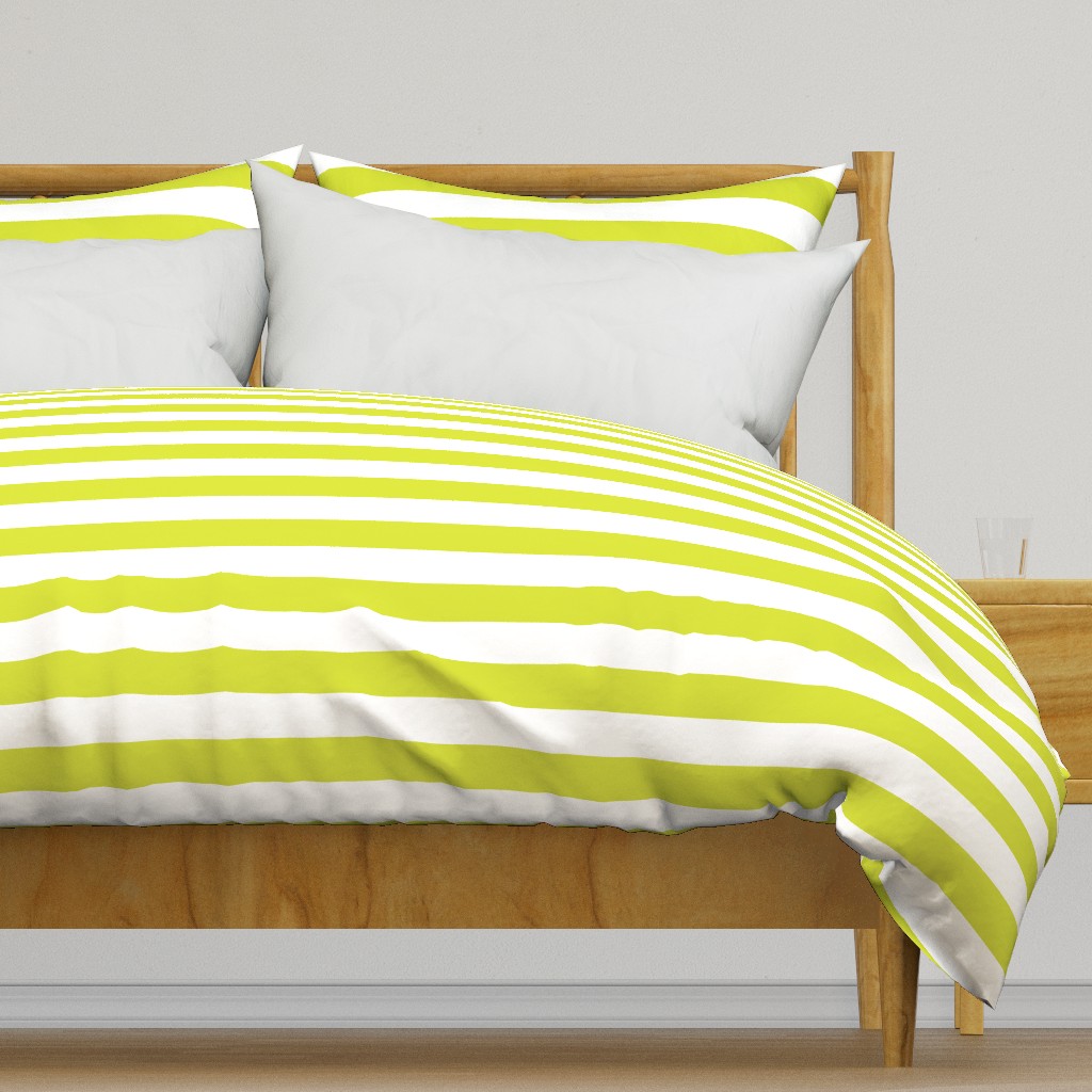 Lime Green Wide Stripes