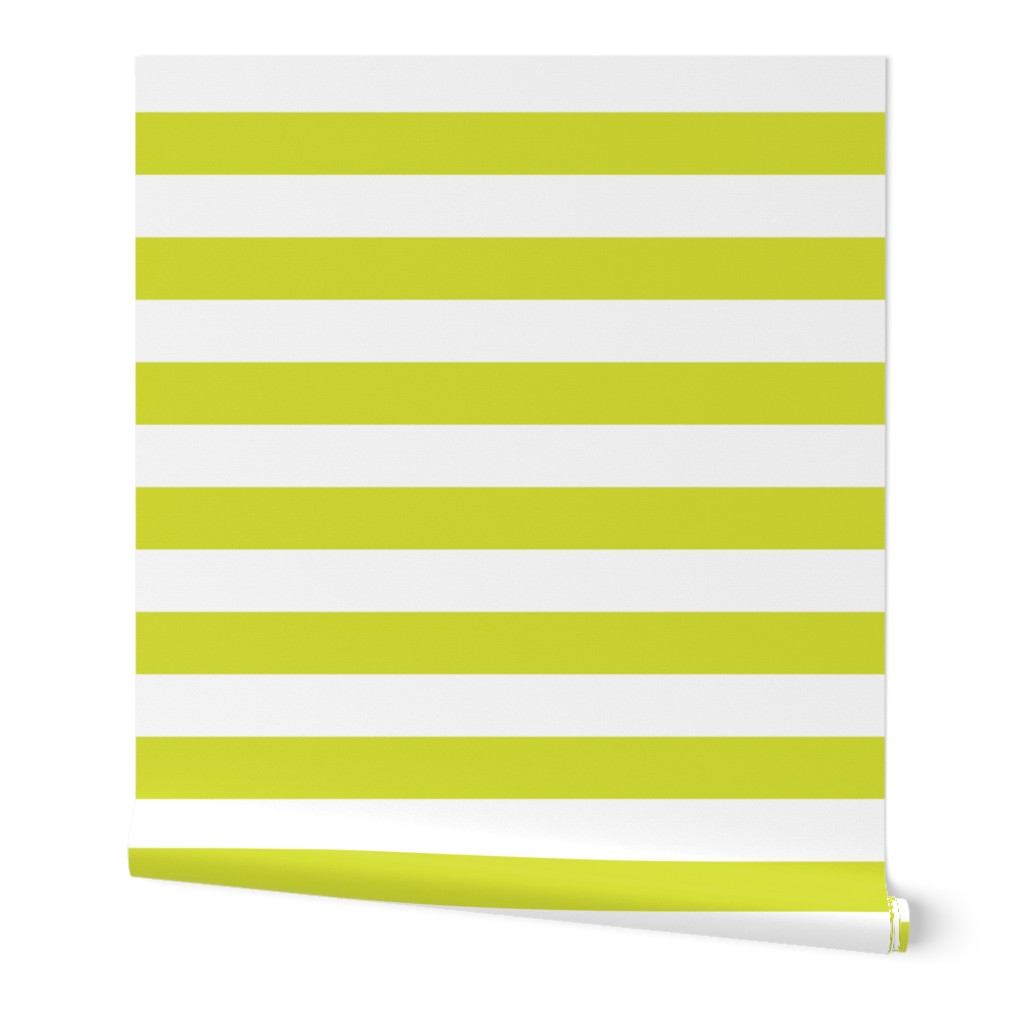 Lime Green Wide Stripes