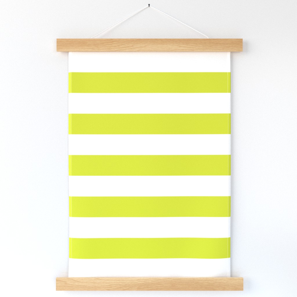 Lime Green Wide Stripes