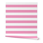 Bubblegum Pink Wide Stripes