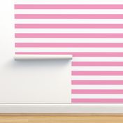 Bubblegum Pink Wide Stripes