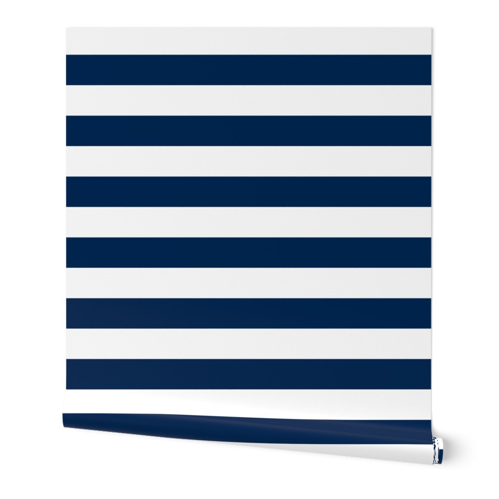 Navy Blue Wide Stripes