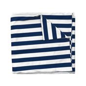 Navy Blue Wide Stripes