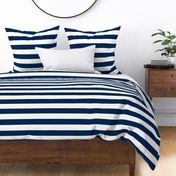 Navy Blue Wide Stripes