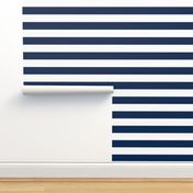 Navy Blue Wide Stripes