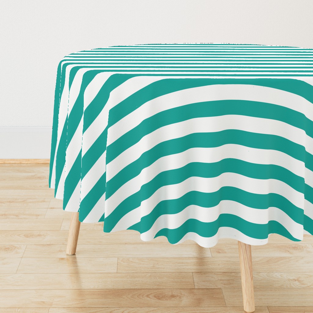 Teal Wide Stripes