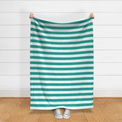 Teal Wide Stripes