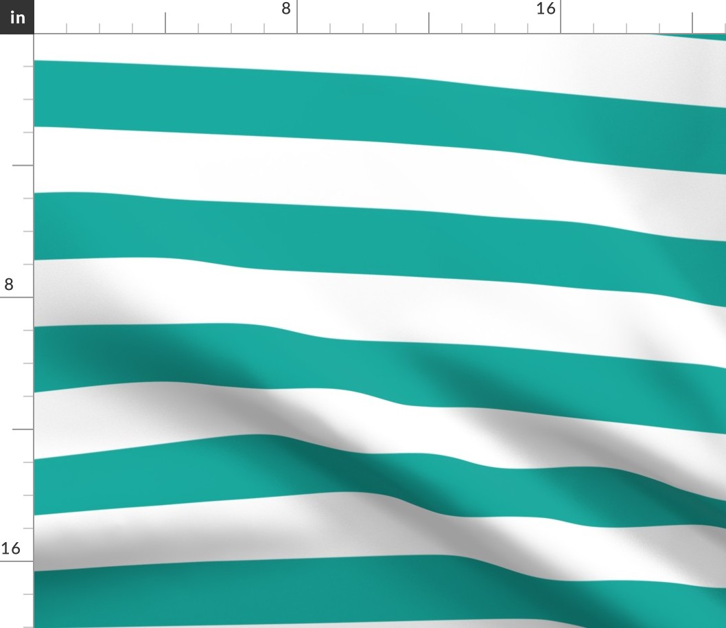 Teal Wide Stripes