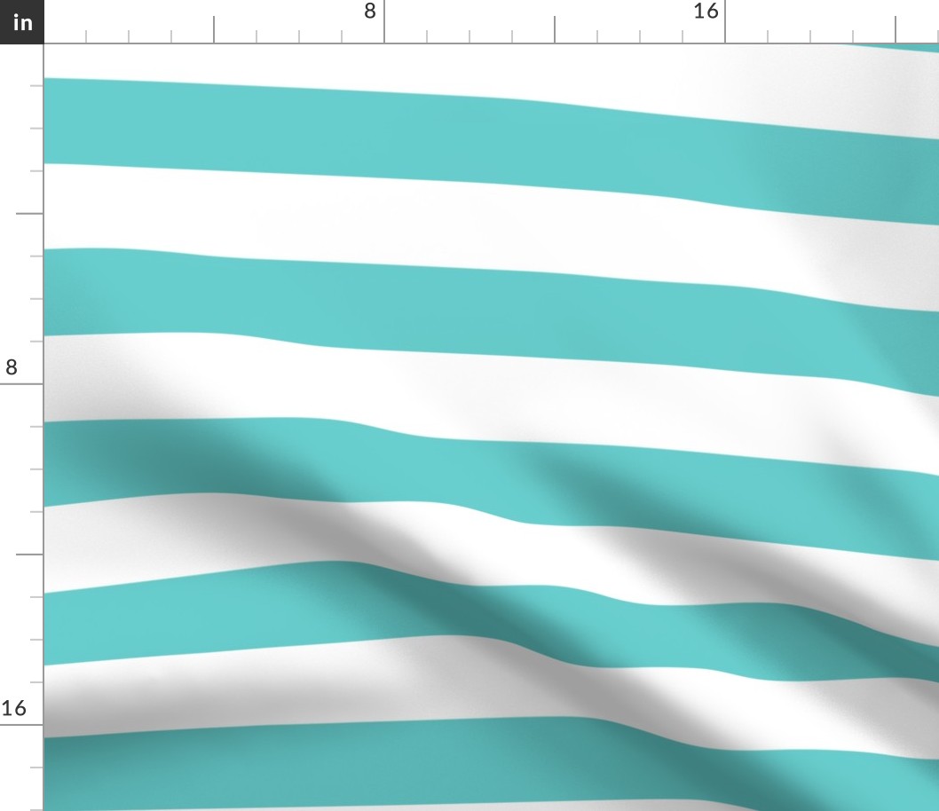 Turquoise Wide Stripes